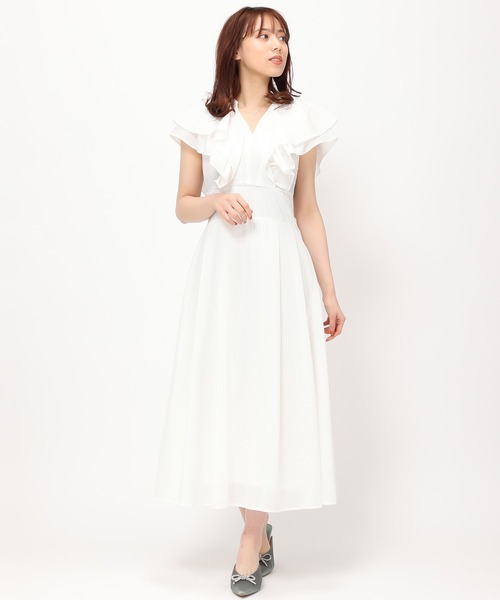 MISCH MASCH(ミッシュマッシュ)の「■2024春夏新作■ギンガムサッカーチェックフリルワンピース/MM417422(ワンピース・レディース・ブラック/ホワイト・S/M)」の6枚目の写真