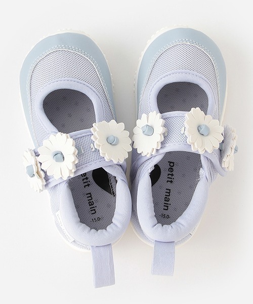 petit main（プティマイン）の「お花水抜きソールサンダル（サンダル・キッズ・アイボリー/ライトブルー/ピンク・16cm/17cm/18cm/19cm/15cm）」の8枚目の写真