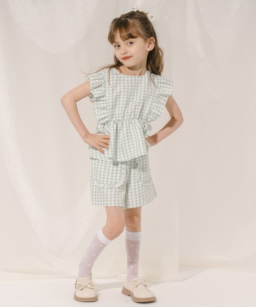 URBAN CHERRY(アーバンチェリー)の「【SEEM/シーム】フロントフリルポケットショートパンツ(その他パンツ・キッズ・ブルー/レッド/グリーン・110cm/150cm/120cm/140cm/130cm)」の7枚目の写真
