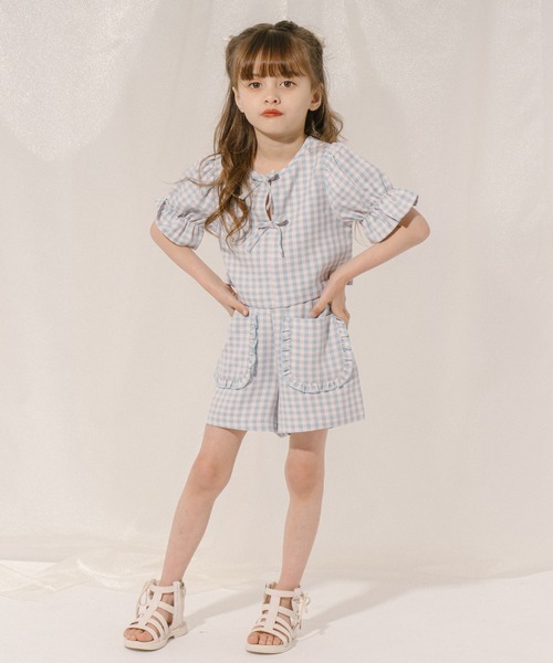 URBAN CHERRY(アーバンチェリー)の「【SEEM/シーム】フロントフリルポケットショートパンツ(その他パンツ・キッズ・ブルー/レッド/グリーン・110cm/150cm/120cm/140cm/130cm)」の6枚目の写真