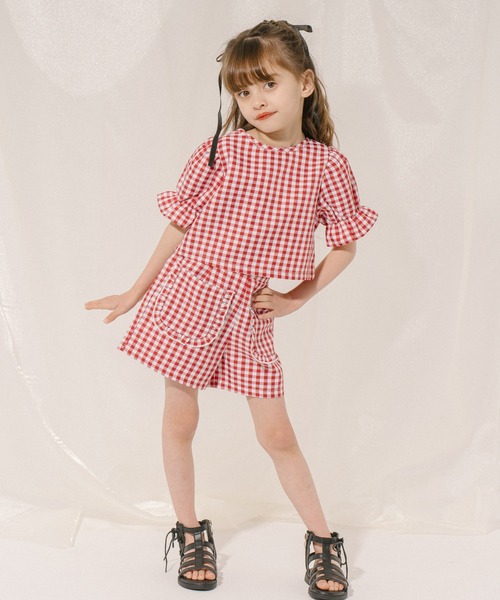 URBAN CHERRY(アーバンチェリー)の「【SEEM/シーム】フロントフリルポケットショートパンツ(その他パンツ・キッズ・ブルー/レッド/グリーン・110cm/150cm/120cm/140cm/130cm)」の5枚目の写真