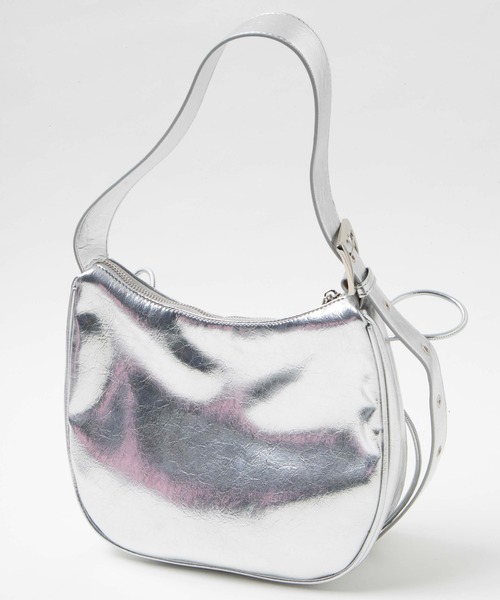 WEGO(ウィゴー)の「WEGO/リボンデザインバッグ(ショルダーバッグ・レディース・シルバー/ブラック・FREE)」の7枚目の写真