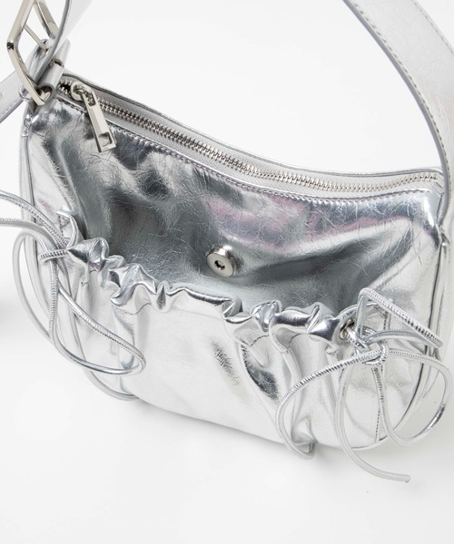 WEGO(ウィゴー)の「WEGO/リボンデザインバッグ(ショルダーバッグ・レディース・シルバー/ブラック・FREE)」の9枚目の写真