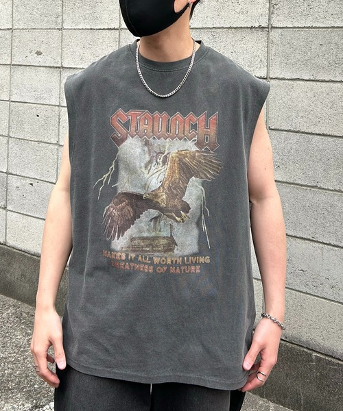 Confirm（コンファーム）の「25SS ヴィンテージライク ピグメント加工 アメカジ風 レトロプリントアソート ノースリーブ カットソー ユニセックス【Confirm】（タンクトップ・メンズ・グレー系その他3/グレー系その他4/ベージュ系その他2/ベージュ系その他3/ベージュ系その他4/グレー系その他2/グレー系その他/ベージュ系その他/ベージュ/チャコールグレー・M/L/XL）」の4枚目の写真