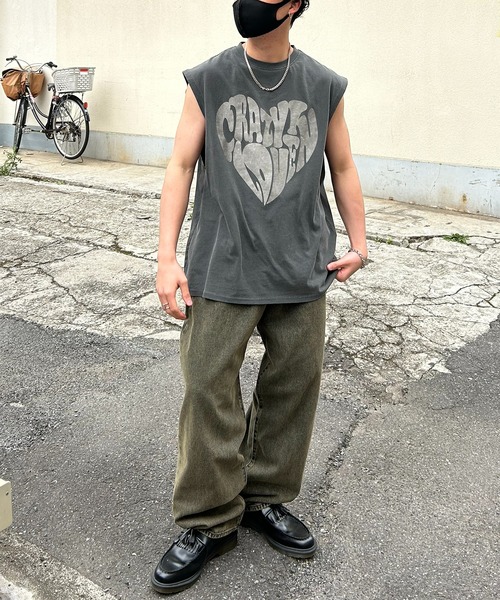 Confirm（コンファーム）の「25SS ヴィンテージライク ピグメント加工 アメカジ風 レトロプリントアソート ノースリーブ カットソー ユニセックス【Confirm】（タンクトップ・メンズ・グレー系その他3/グレー系その他4/ベージュ系その他2/ベージュ系その他3/ベージュ系その他4/グレー系その他2/グレー系その他/ベージュ系その他/ベージュ/チャコールグレー・M/L/XL）」の16枚目の写真