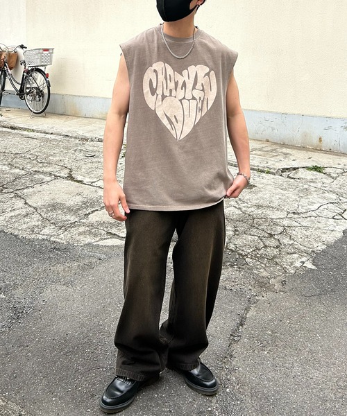Confirm（コンファーム）の「25SS ヴィンテージライク ピグメント加工 アメカジ風 レトロプリントアソート ノースリーブ カットソー ユニセックス【Confirm】（タンクトップ・メンズ・グレー系その他3/グレー系その他4/ベージュ系その他2/ベージュ系その他3/ベージュ系その他4/グレー系その他2/グレー系その他/ベージュ系その他/ベージュ/チャコールグレー・M/L/XL）」の11枚目の写真