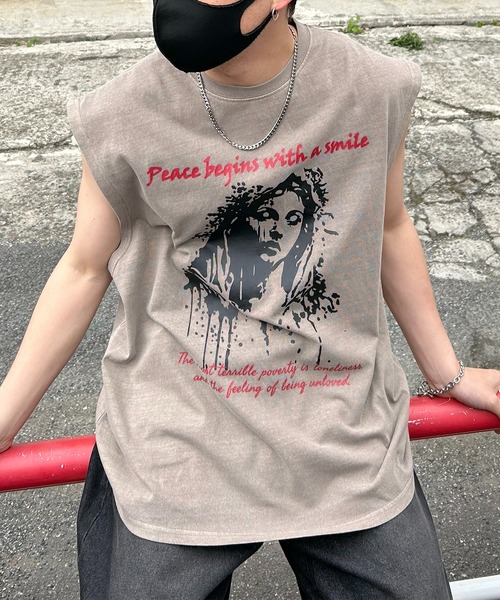 Confirm（コンファーム）の「25SS ヴィンテージライク ピグメント加工 アメカジ風 レトロプリントアソート ノースリーブ カットソー ユニセックス【Confirm】（タンクトップ・メンズ・グレー系その他3/グレー系その他4/ベージュ系その他2/ベージュ系その他3/ベージュ系その他4/グレー系その他2/グレー系その他/ベージュ系その他/ベージュ/チャコールグレー・M/L/XL）」の21枚目の写真