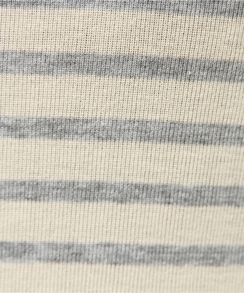 SEVENDAYS=SUNDAY（セブンデイズサンデイ）の「綿レーヨンボーダー天竺　長袖プルオーバー（Tシャツ/カットソー・レディース・オフホワイト/ベージュ/ネイビー・MEDIUM/LARGE）」の12枚目の写真
