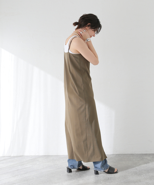 JOURNAL STANDARD（ジャーナルスタンダード）の「Tストライプキャミソールワンピース（ワンピース・レディース・ブラウン/ブラック・FREE）」の10枚目の写真