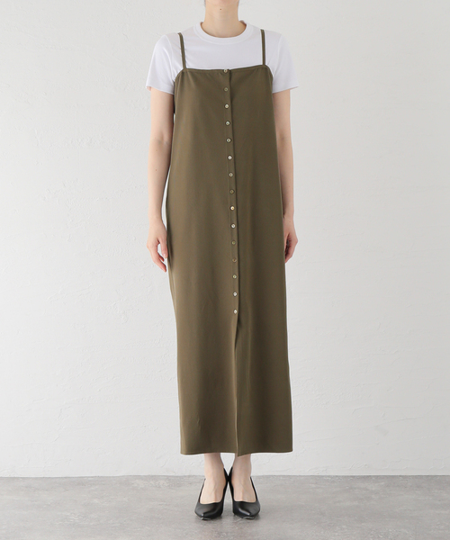 JOURNAL STANDARD（ジャーナルスタンダード）の「Tストライプキャミソールワンピース（ワンピース・レディース・ブラウン/ブラック・FREE）」の3枚目の写真