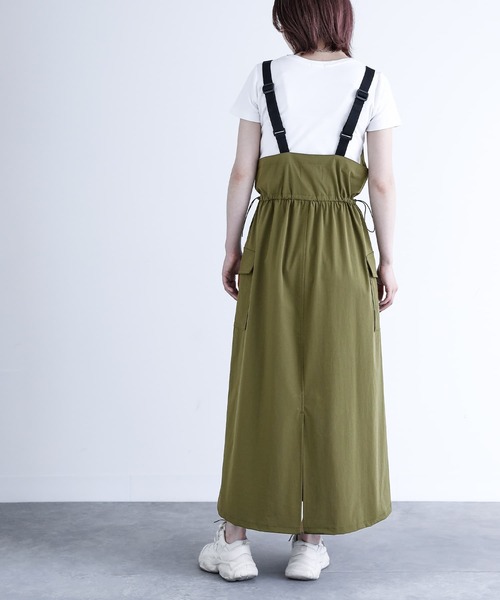 n'OrLABEL（ノアールレーベル）の「【機能素材】『ナイロンジャンパースカート』（ジャンパースカート・レディース・カーキ/ベージュ/ブラック・1/2）」の21枚目の写真