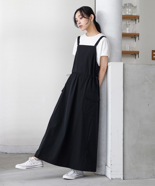 機能素材】『ナイロンジャンパースカート』（ジャンパースカート）｜n