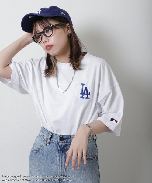 MLB(メジャーリーグベースボール)の「【MLB / メジャーリーグベースボール】 バックサークル ロゴ 刺繍 半袖 Tシャツ(Tシャツ/カットソー・メンズ・ネイビー/ホワイト/ブラック・MEDIUM/LARGE/X-LARGE)」の16枚目の写真