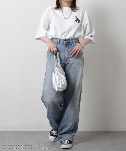 MLB(メジャーリーグベースボール)の「【MLB / メジャーリーグベースボール】 バックサークル ロゴ 刺繍 半袖 Tシャツ(Tシャツ/カットソー・メンズ・ネイビー/ホワイト/ブラック・MEDIUM/LARGE/X-LARGE)」の20枚目の写真