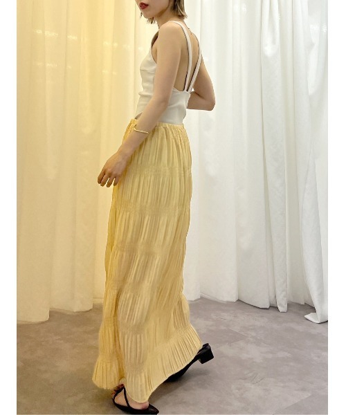 BLACK BY MOUSSY（ブラックバイマウジー）の「back design cup camisole(バックデザインカップキャミソール)（キャミソール・レディース・ネイビー/アイボリー/ブルー・1/2）」の7枚目の写真