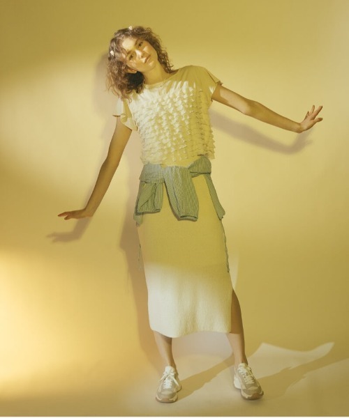 flower(フラワー)の「メニーフリルティーズ(Tシャツ/カットソー・レディース・ホワイト/アイボリー・FREE)」の4枚目の写真