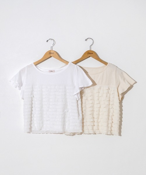 flower(フラワー)の「メニーフリルティーズ(Tシャツ/カットソー・レディース・ホワイト/アイボリー・FREE)」の8枚目の写真