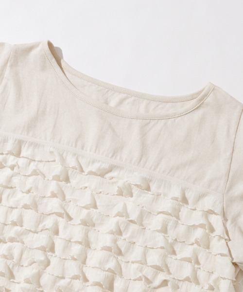 flower(フラワー)の「メニーフリルティーズ(Tシャツ/カットソー・レディース・ホワイト/アイボリー・FREE)」の13枚目の写真