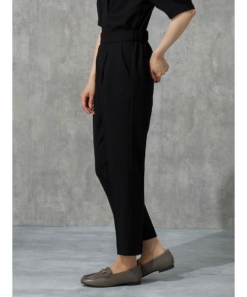 Perfect Suit FActory（パーフェクトスーツファクトリー）の「麻調メッシュ　パンツ　　カーキ/ブラック（スラックス・レディース・ブラック/カーキ・SS/L/S/M）」の6枚目の写真