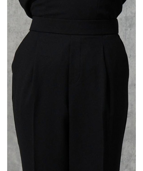 Perfect Suit FActory（パーフェクトスーツファクトリー）の「麻調メッシュ　パンツ　　カーキ/ブラック（スラックス・レディース・ブラック/カーキ・SS/L/S/M）」の7枚目の写真