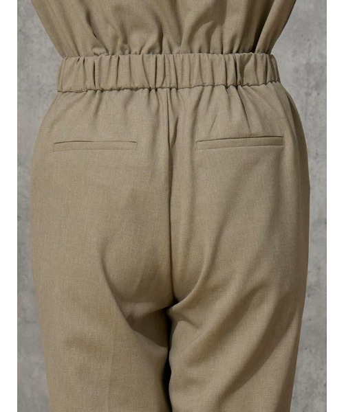 Perfect Suit FActory（パーフェクトスーツファクトリー）の「麻調メッシュ　パンツ　　カーキ/ブラック（スラックス・レディース・ブラック/カーキ・SS/L/S/M）」の20枚目の写真