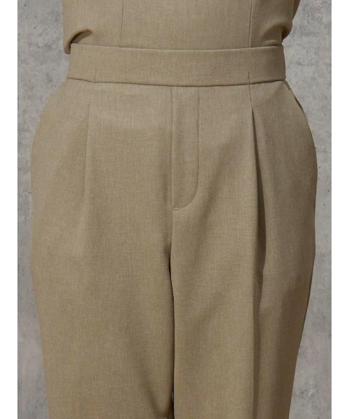 Perfect Suit FActory（パーフェクトスーツファクトリー）の「麻調メッシュ　パンツ　　カーキ/ブラック（スラックス・レディース・ブラック/カーキ・SS/L/S/M）」の18枚目の写真