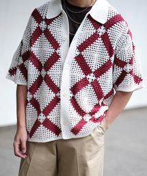 EDIFICE LA BOUCLE | LA BOUCLE (ラブークル) hand crochet ニット シャツ(シャツ/ブラウス)