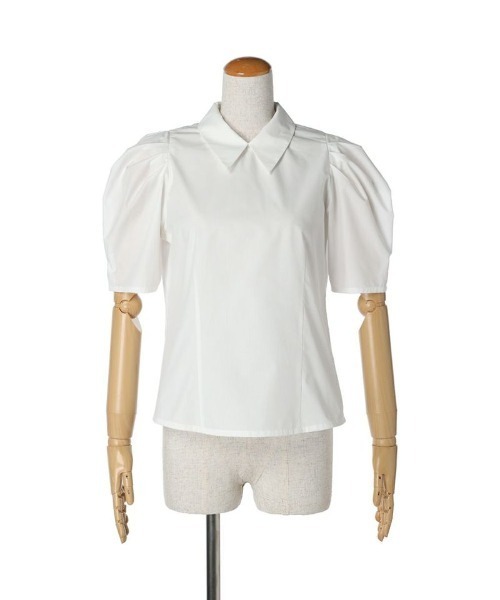 an another angelus（アンアナザーアンジェラス）の「タックボリューム袖衿付きシャツ/ananotherangelus（シャツ/ブラウス・レディース・オフホワイト/ミント・FREE）」の11枚目の写真