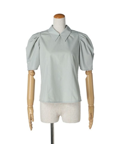 an another angelus（アンアナザーアンジェラス）の「タックボリューム袖衿付きシャツ/ananotherangelus（シャツ/ブラウス・レディース・オフホワイト/ミント・FREE）」の10枚目の写真