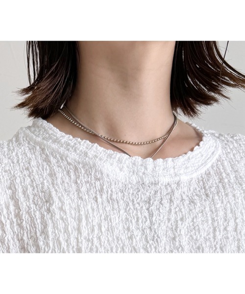 reca(レカ)の「カットシャーリングデザインフレンチスリーブTシャツ(Tシャツ/カットソー・レディース・ホワイト/グリーン/ラベンダー/ブラック・FREE)」の16枚目の写真