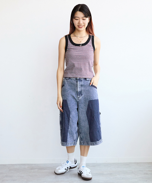 NOMANUAL(NOMANUAL)の「NOMANUAL R.S CARPENTER SHORTS NM52SP03M1(デニムパンツ・レディース・ブルー・MEDIUM)」の2枚目の写真