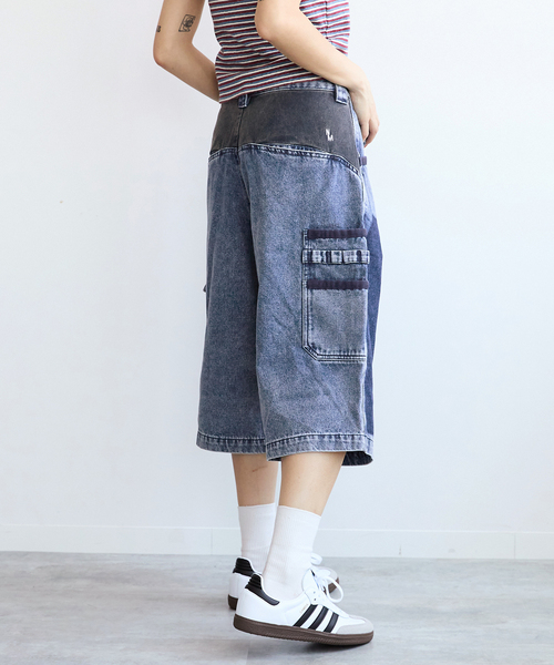 NOMANUAL(NOMANUAL)の「NOMANUAL R.S CARPENTER SHORTS NM52SP03M1(デニムパンツ・レディース・ブルー・MEDIUM)」の7枚目の写真
