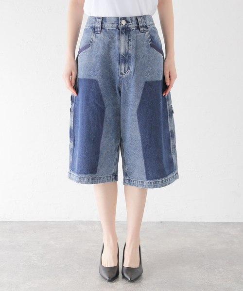 NOMANUAL(NOMANUAL)の「NOMANUAL R.S CARPENTER SHORTS NM52SP03M1(デニムパンツ・レディース・ブルー・MEDIUM)」の9枚目の写真