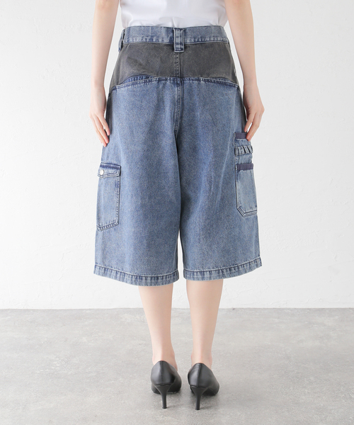 NOMANUAL(NOMANUAL)の「NOMANUAL R.S CARPENTER SHORTS NM52SP03M1(デニムパンツ・レディース・ブルー・MEDIUM)」の11枚目の写真