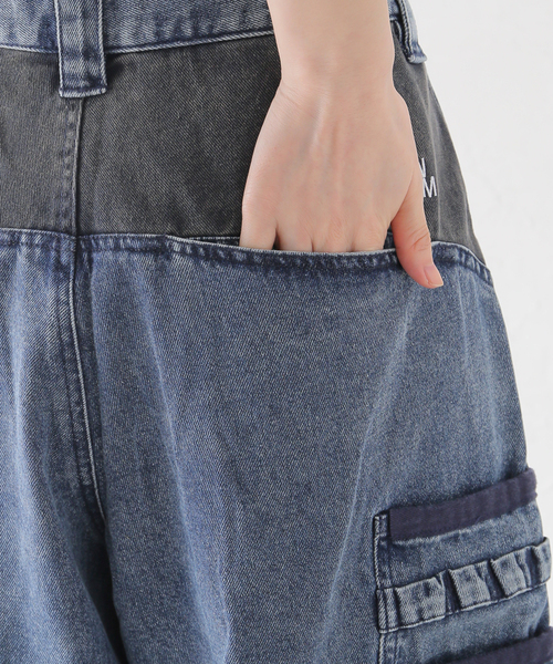 NOMANUAL(NOMANUAL)の「NOMANUAL R.S CARPENTER SHORTS NM52SP03M1(デニムパンツ・レディース・ブルー・MEDIUM)」の15枚目の写真