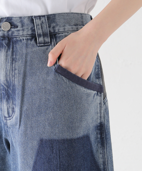 NOMANUAL(NOMANUAL)の「NOMANUAL R.S CARPENTER SHORTS NM52SP03M1(デニムパンツ・レディース・ブルー・MEDIUM)」の16枚目の写真