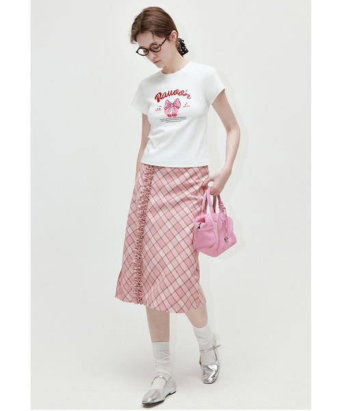 Fano Studios(ファノ ストゥディオズ)の「レタリング リボンプリントTシャツ FX24S121【Fano Studios】(Tシャツ/カットソー・レディース・ホワイト・S/M/L)」の5枚目の写真