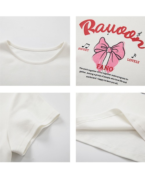 Fano Studios(ファノ ストゥディオズ)の「レタリング リボンプリントTシャツ FX24S121【Fano Studios】(Tシャツ/カットソー・レディース・ホワイト・S/M/L)」の10枚目の写真