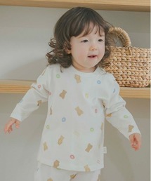 gelato pique（ジェラートピケ）の「【BABY】シリアルベア柄ロンT（ルームウェア/パジャマ・キッズ）」
