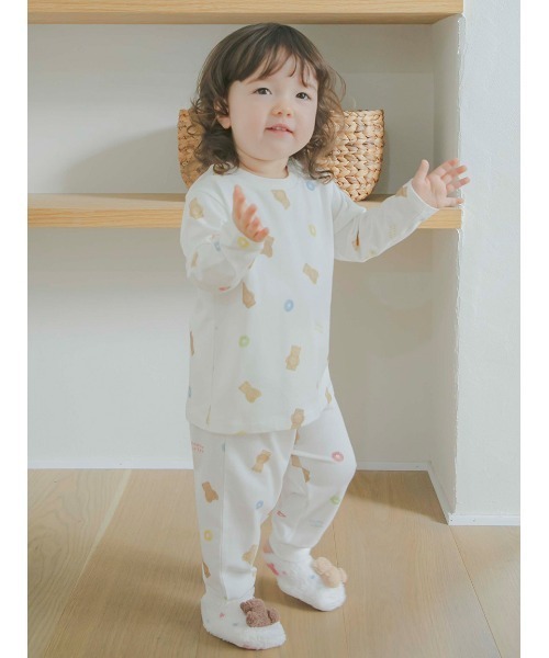 GELATO PIQUE テディベアルームウェアセット　タグ付き　ホワイト 公式】ルームウェアセット 〈gelato pique〉｜おすすめグッズ