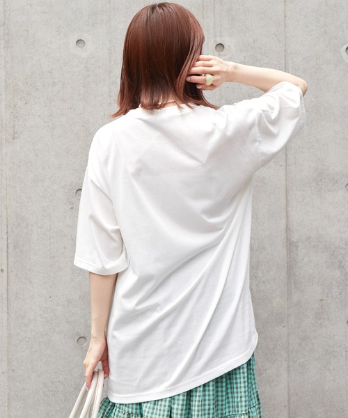 w closet（ダブルクローゼット）の「フードプリントTEE（Tシャツ/カットソー・レディース・オートミール/ピンク/オフホワイト・FREE）」の4枚目の写真
