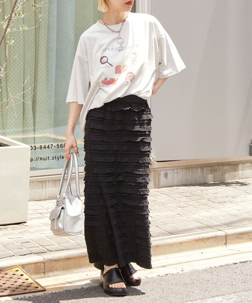 w closet（ダブルクローゼット）の「フードプリントTEE（Tシャツ/カットソー・レディース・オートミール/ピンク/オフホワイト・FREE）」の17枚目の写真