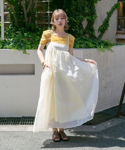 セール】シアーボイルキャミワンピース（ワンピース）｜KBF  