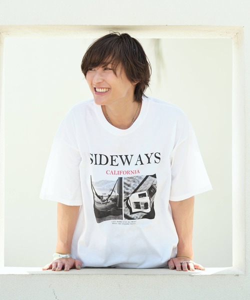 Mia   （ミア）の「SIDEWAYSフォトロゴＴシャツ（Tシャツ/カットソー・レディース・チャコールグレー/オフホワイト・FREE）」の19枚目の写真