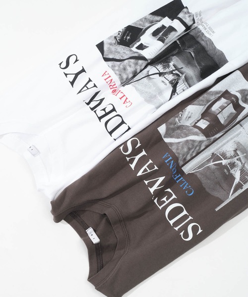 Mia   （ミア）の「SIDEWAYSフォトロゴＴシャツ（Tシャツ/カットソー・レディース・チャコールグレー/オフホワイト・FREE）」の12枚目の写真
