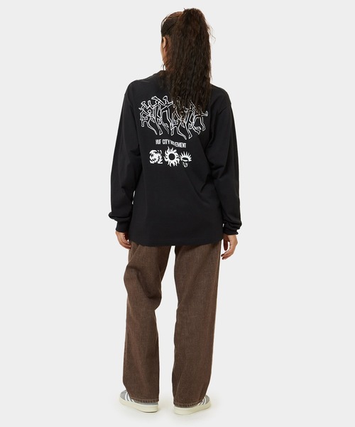 HUF(ハフ)の「MOVEMENT LS TEE / HUF ハフ Tシャツ 長袖 ロンT(Tシャツ/カットソー・メンズ・ホワイト/ブラック・XX-LARGE/X-LARGE/LARGE/MEDIUM/SMALL)」の5枚目の写真