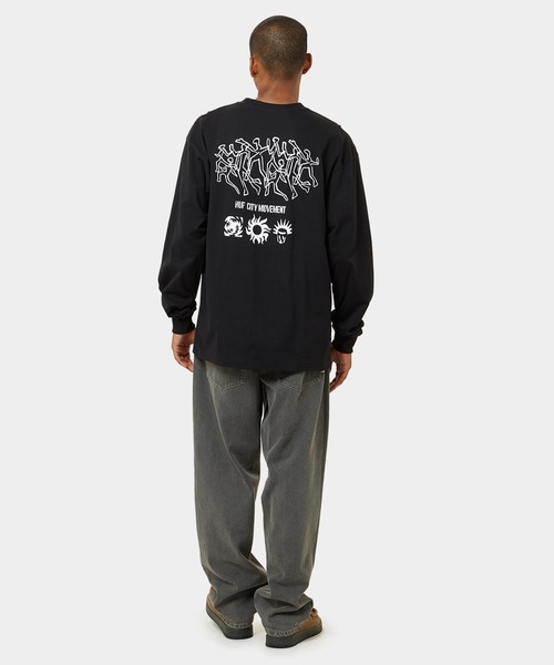 HUF(ハフ)の「MOVEMENT LS TEE / HUF ハフ Tシャツ 長袖 ロンT(Tシャツ/カットソー・メンズ・ホワイト/ブラック・XX-LARGE/X-LARGE/LARGE/MEDIUM/SMALL)」の7枚目の写真