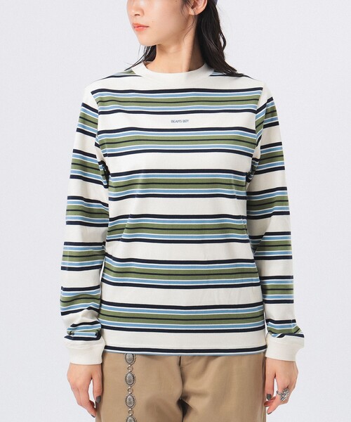 BEAMS BOY（ビームスボーイ）の「ボーイ エンブロイダリー ボーダー ロングスリーブ Tシャツ（Tシャツ/カットソー・レディース・クリーム/ホワイト系その他7/ネイビー・1/2）」の13枚目の写真