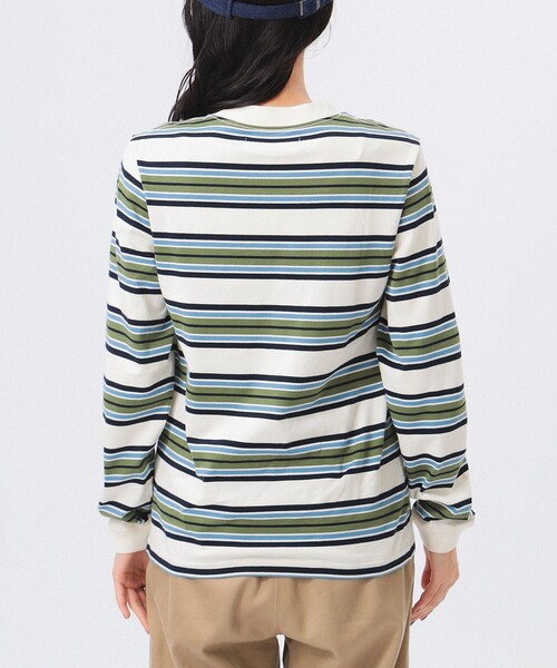 BEAMS BOY（ビームスボーイ）の「ボーイ エンブロイダリー ボーダー ロングスリーブ Tシャツ（Tシャツ/カットソー・レディース・クリーム/ホワイト系その他7/ネイビー・1/2）」の15枚目の写真