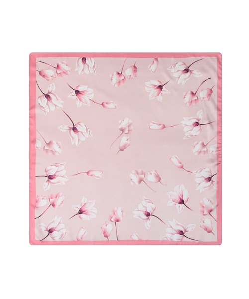 Julia Boutique（ジュリアブティック）の「70×70cmサイズ・ヴィンテージ風サテン生地スカーフ/100019（バンダナ/スカーフ・レディース・R/A/F/E/D/C/B/Q/P/O/N/M/L/K/J/I/H/G/V/U/T/S・ONE）」の2枚目の写真